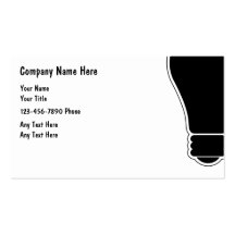 Simple Electrician Business Cards