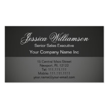 Simple Elegance Basic Grey Professional Business Card Template