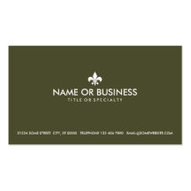 simple fleur de lys business card template