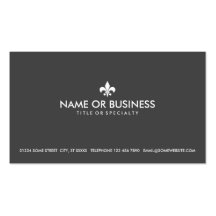 simple fleur de lys business card templates