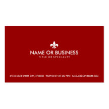 simple fleur de lys business card templates