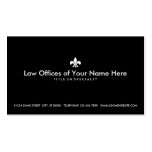 simple fleur de lys law office business cards