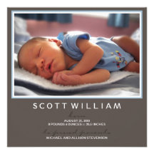 Simple Frame Baby Announcement