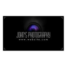 Simple Framed Lens Photographer Business Card