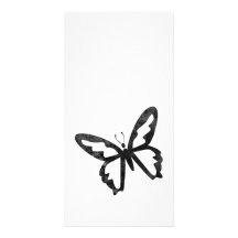 Simple Grungy Black Butterfly Picture Card