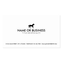 simple horse business card