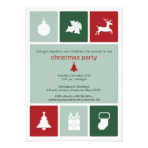 Simple Icons Christmas Party Invitation