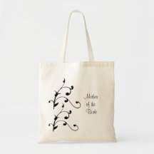Simple modern Black White Vine Mother of the Bride Bags