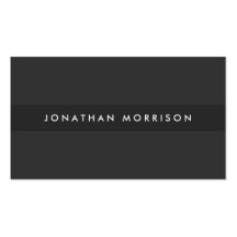 SIMPLE & MODERN DARK GRAY STRIPE Business Card