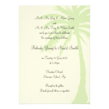 Simple Palm Tree Wedding Invitation 2
