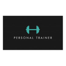 Simple Personal Trainer Fitness Business cards