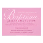 Simple Pink Baptism/Christening Invite