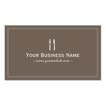 Simple Plain Brown Dining/Catering Business card