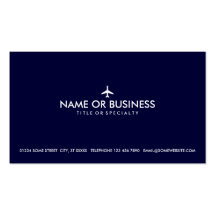 simple plane business card template