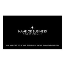 simple plane business cards