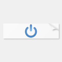 Simple Power Button Bumper Sticker