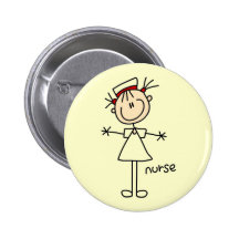Simple Stick Figure Nurse T-shirts and Gifts Buttons