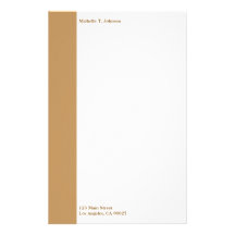 simple tan border stationery paper