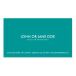 simple teal business card