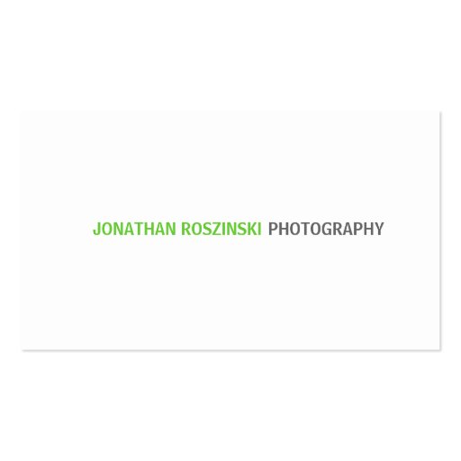 Simple Text Business Card