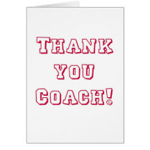 Simple thank you coach card