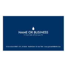 simple water drop business card template