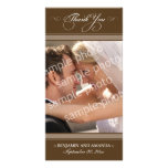 Simple Wedding Thank You Photocard (chocolate) Photo Card