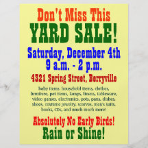 Simple Yard Sale Flyer