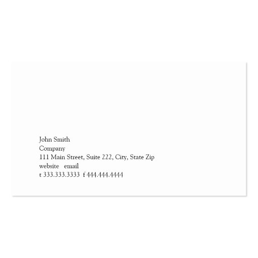 Simplicity II Business Card