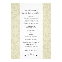 Simply Chic Wedding Ceremony Programs Personalized Invites