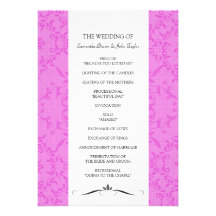 Simply Chic Wedding Ceremony Programs Custom Announcement