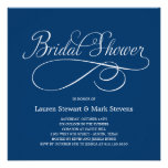 Simply Elegant Bridal Shower Invitation Navy
