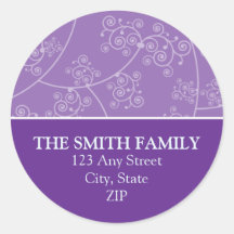 Simply Elegant Return Address Seal Lilac Sticker
