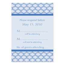 Simply Glamourous RSVP Card, Cornflower Blue Business Cards