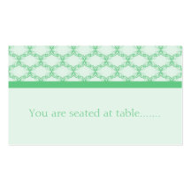 Simply Glamourous Wedding Placecard, Kelly Green Business Card Template