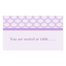 Simply Glamourous Wedding Placecard, Lavender Business Card Templates