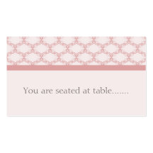 Simply Glamourous Wedding Placecard, Light Pink Business Card Template