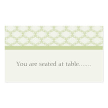 Simply Glamourous Wedding Placecard, Sage Green Business Card Templates