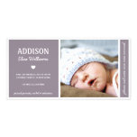 SIMPLY PURE | BABY GIRL BIRTH ANNOUNCEMENT PHOTO GREETING CARD
