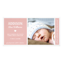 SIMPLY PURE | BABY GIRL BIRTH ANNOUNCEMENT PHOTO CARDS