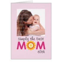 Simply the best MOM ever pink lilac mother's day cards