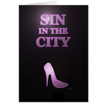 Sin in the City Birthday Card
