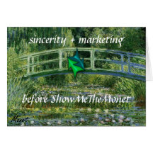 Sincerity Marketing Monet NOTE CARD ShowMeTheMonet