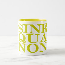Sine Qua Non Latin Quote Mug