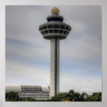 Singapore Airport Air Traffic Controller Tower Poster