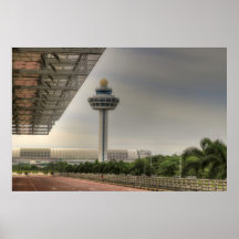 Singapore Airport Air Traffic Controller Tower Posters