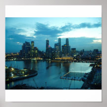 Singapore at night. poster