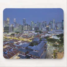 Singapore Cityscape at Blue Hour Mousepad