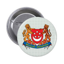 Singapore Coat of Arms detail Pinback Buttons