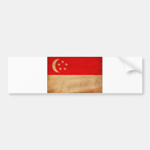 Singapore Flag Bumper Sticker